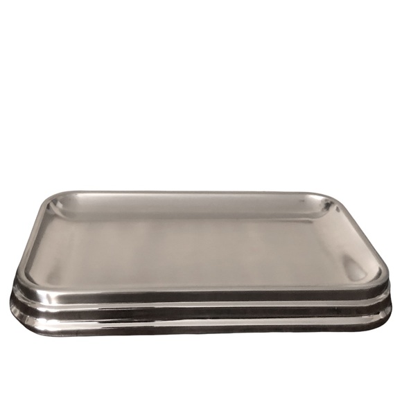 Modern Brushed Stainless Organization Bathroom Tray - Picture 1 of 10